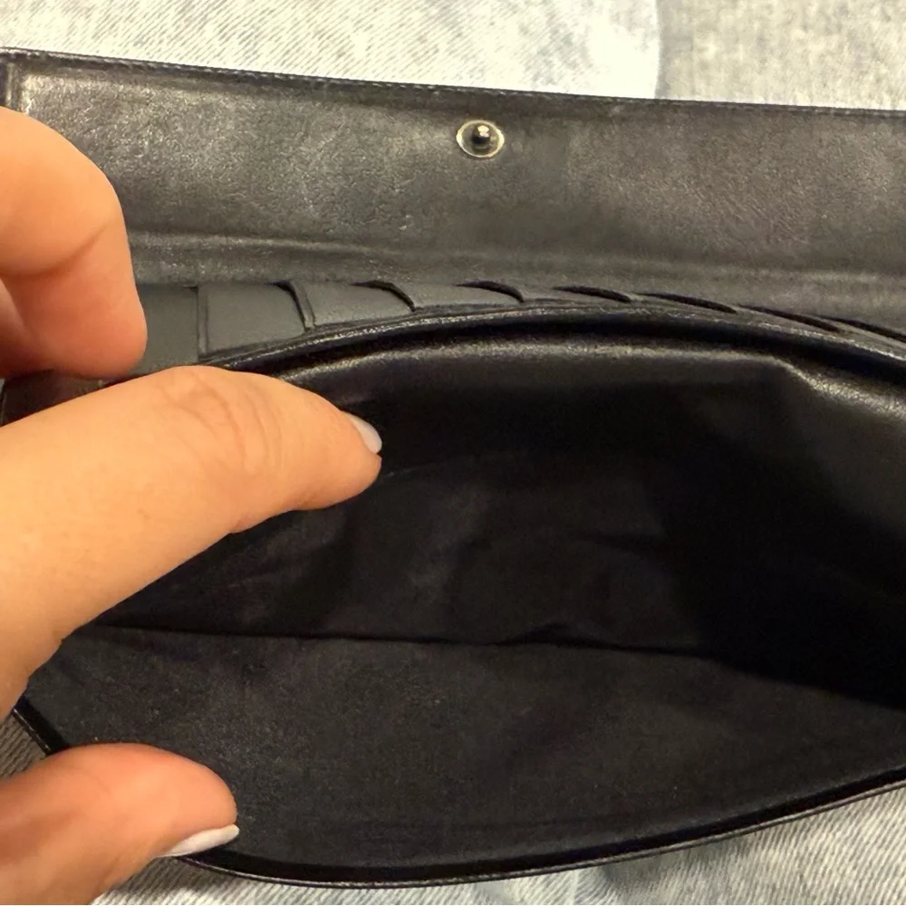 Vintage Christian Dior Trotter Canvas Long Wallet Black